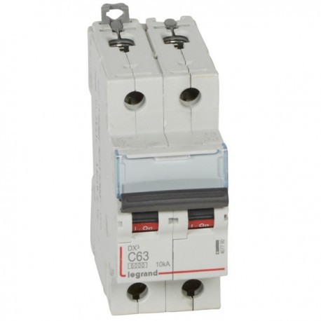 Disjoncteur DX3 2P - 6000A / 10kA - 230 / 400V - 63A - Connexion vis/vis