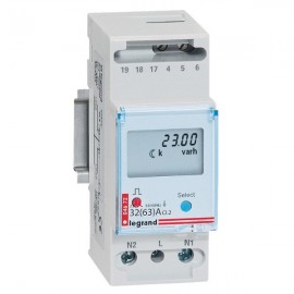 Compteur d'énergie monophasé à raccordement direct - 63A -230v