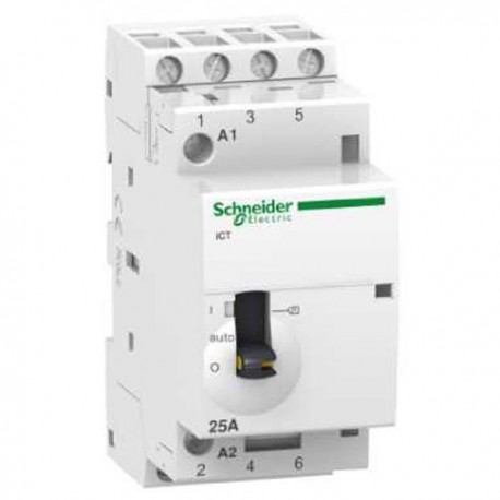 Contacteur à commande manuelle 25A - 4NO - 24VCA - 50Hz - Acti9 - iCT