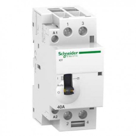 Contacteur à commande manuelle 63A - 2NO - 24VCA - 50Hz - Acti9 - iCT