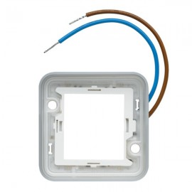 Collerette lumineuse Cubyko pour mécanisme associable - composable - IP55 - Blanc - 230V