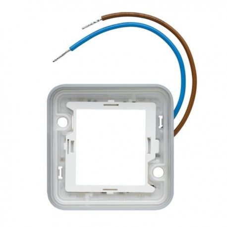 Collerette lumineuse Cubyko pour mécanisme associable - compsable - IP55 - Bleu - 230V
