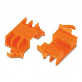 Boite de 10 adaptateurs de fixation TS35 ou vis - 6 compartiments - Pour bornes micro