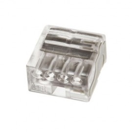 Borne micro - 4 fils - Transparent - Série 243 Courant faible