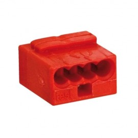 Borne micro - 4 fils - Rouge - Série 243 Courant faible