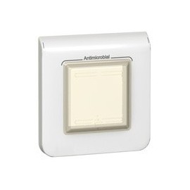 Plaque Mosaic - 2 modules - Blanc antimicrobien IP44