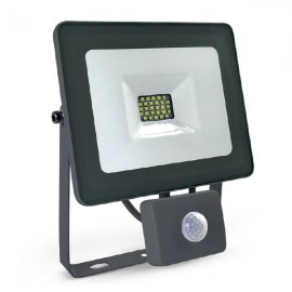 Projecteur extérieur LED avec détecteur de présence - Non dimmable - 6000K - 20W - Noir