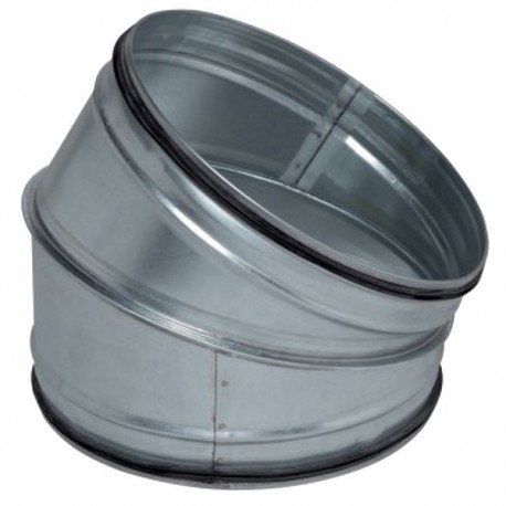 Coude galva 30° à joints - 125mm