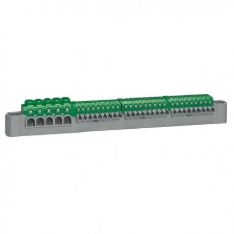 Bornier de répartition IP2X - Terre - Connexion automatique - 13 modules