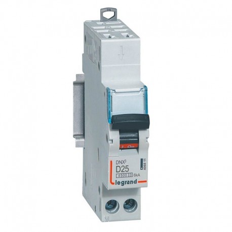 Disjoncteur DNXᶾ - 25A - 1P+N - Courbe D - Auto/Vis