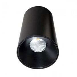 Spot en saillie Mona LED 13W rond fixe fonte d'aluminium noir