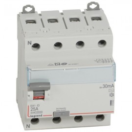 Interrupteur différentiel - 25A - 30mA - Type AC - 400V - Vis/Vis - Haut/Bas