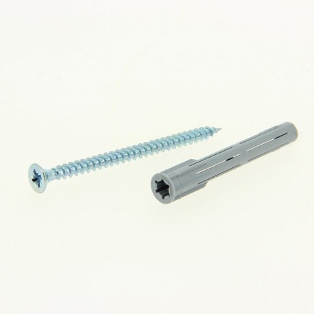 Boite de 15 chevilles fusées avec vis - Ø 10x50mm