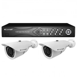 Kit vidéosurveillance Full-HD numérique 2 caméras IP d'extérieur