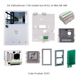 Kit Vidéophonie 2 fils Simple bus IKALL et Mini ML BM