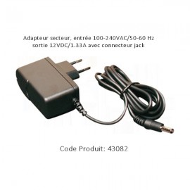Adaptateur secteur 12V pour caméra de vidéosurveillance
