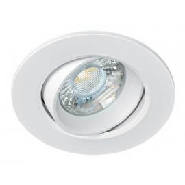 Spot encastré LED orientable Elody - 10W - 3000K - Rond - Blanc
