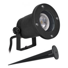 Projecteur orientable LED Aster + piquet - 6W - 3000K - Noir