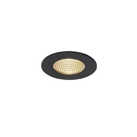 Kit spot encastré PATTA-I LED fixe - 12W - 3000K - rond - noir - non variable