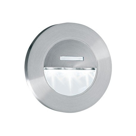 Applique murale de balisage encastrée 3 LED Muro 2 - 1W - Blanc froid - Aluminum brossé