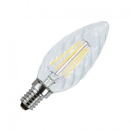 Ampoule LED à filament COB torsadée - E14 - 4W - 2700K - 380lm - Non dimmable
