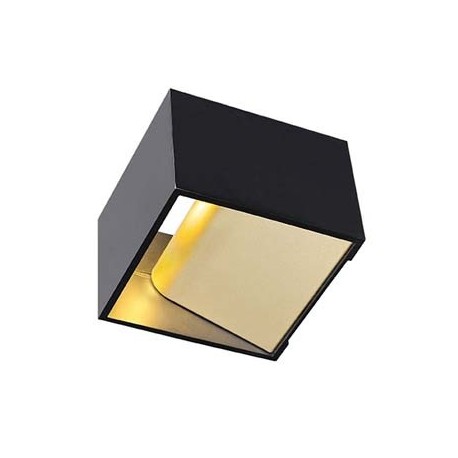 Applique LOGS IN SLV - carrée noir / laiton - 5W LED - 3000K