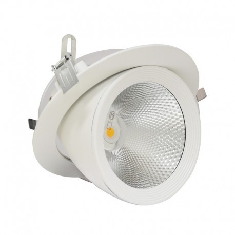 Spot encastré LED Escargot rond - 60W - 4000K - Orientable & inclinable - rond - Blanc