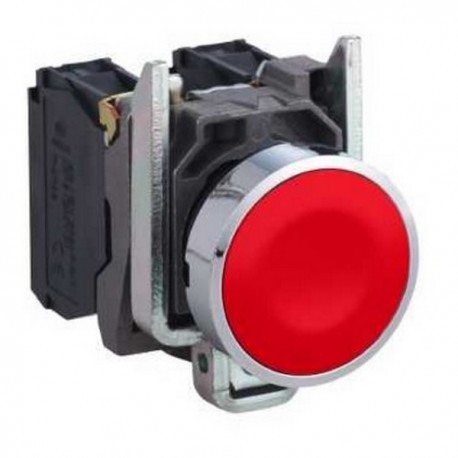 Harmony XB4 - bouton poussoir - affleurant - 1O - Ø22 - rouge