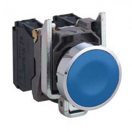 Bouton-poussoir de commande Harmony XB4 - affleurant - 1F - Ø22 - bleu