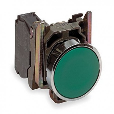 Bouton-poussoir de commande Harmony XB4 - affleurant - 1F - Ø22 - vert