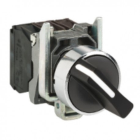 Bouton de commande Harmony XB4 - tournant - 1F - Ø22 - noir