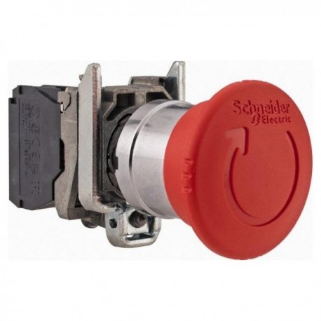 Bouton-poussoir Harmony XB4 - Arrêt d'Urgence - 1F + 1O - Ø40 - P-T