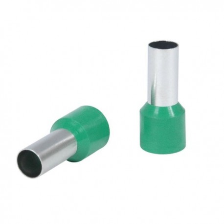 Embout de câblage simple - 6mm² - Vert - Sachet de 100 pièces