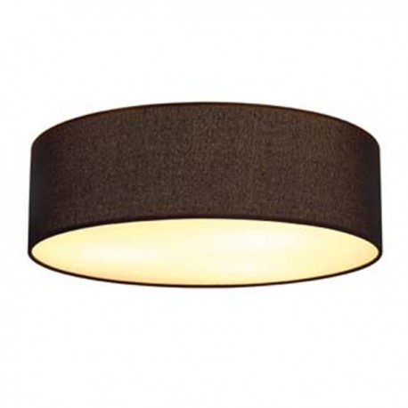 Plafonnier chrome Tenora CL-1 - Diffuseur noir - E27 - 3x23W