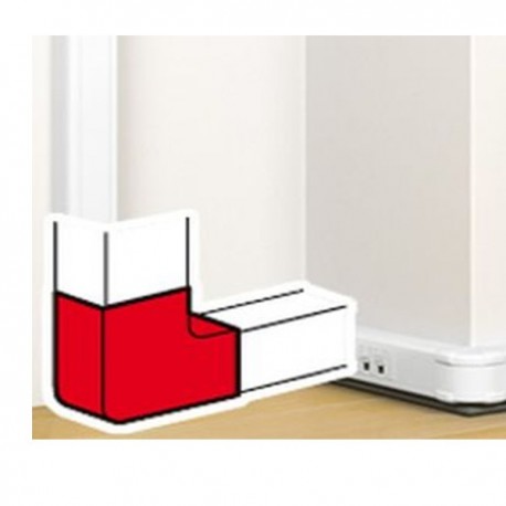 Angle plat 90° - Pour goulotte 50x130mm à clippage direct Programme Mosaïc