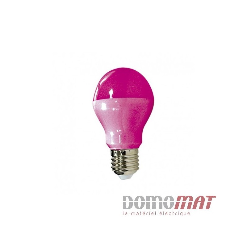 Ampoule LED E27 9W Rose Non dimmable Blister