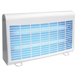 Désinsectiseur Standard à feuille engluée - 30w - 220v - 2 tubes - Acier laqué blanc