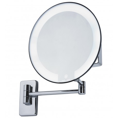 Miroir Cosmos lumineux grossissant X5 sensitif - Led - Laiton chromé/chrome - Pile - Tubulaire