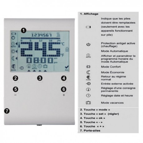 s55770-t279 - Siemens - Thermostat programmable Hebdo RDE100.1 filaire