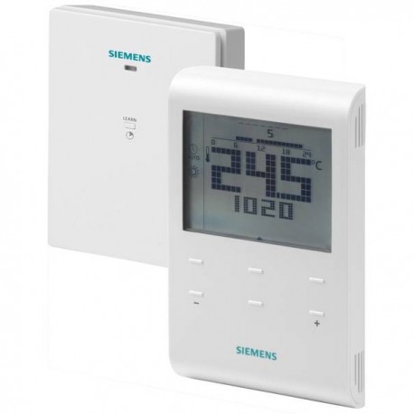Thermostat d'ambiance programmable Hebdo RDE100.1RFS - 5 à 35°C - à piles - 5(2)A - sans fil
