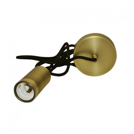 Suspension cylindre bronze M009 - Douille métal E27 60W