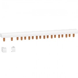 Peigne monobloc XP Resi9 - 1P+N - 63A - 20 pas - Cache dents de 5 modules