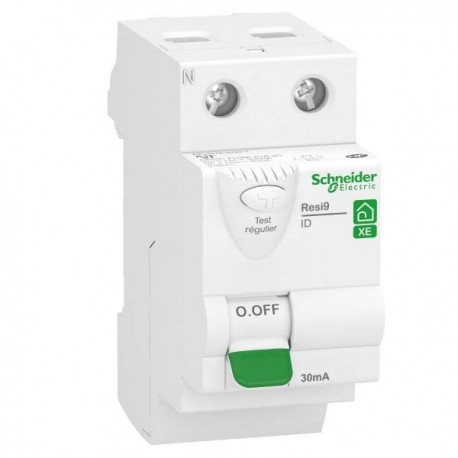 Interrupteur différentiel 40A XE Resi9 - Type A - Bipolaire - 30mA - 230V CA - Embrochable