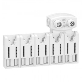 Répartiteur XE Resi9 - 63A - 10 pas - 5 modules - Avec connecteur - Embrochable