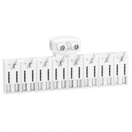 Répartiteur XE Resi9 - 63A - 16 pas - 8 modules - Avec connecteur - Embrochable