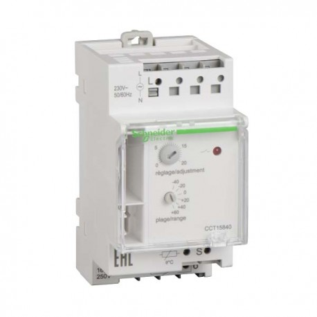 Thermostat modulaire pour chauffage direct TH7 - 1 zone - Plage de réglage : -40... +80°C