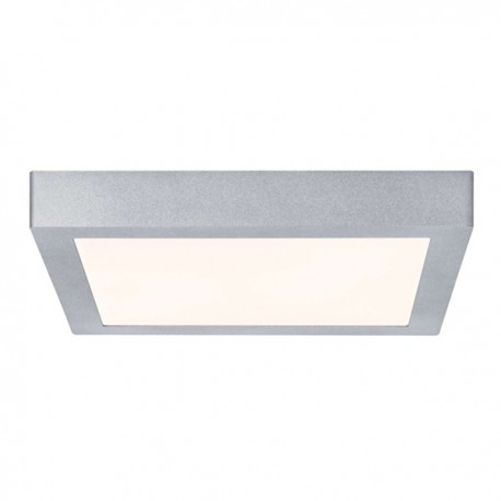 Plafonnier Lunar LED - Chrome mat - 17W - 3000K - Carré - IP20 - Avec ampoule