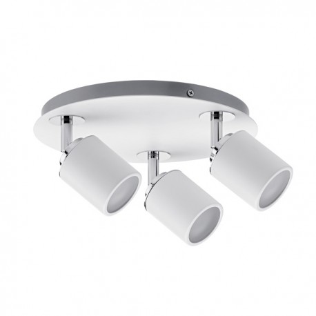 Projecteur Tube - Blanc/chrome - 3x10W - IP44 - Dimmable - Sans ampoule