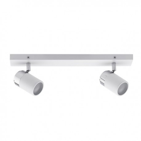 Projecteur 2 sources Zyli - Blanc/chrome - 3x10W - GU10 - IP44 - Dimmable - Sans ampoule