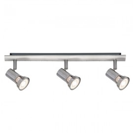 Projecteur 3 sources Teja - Nickel satiné - Max. 3 x 10W - GU10 - 230V - Sans sources - Dimmable